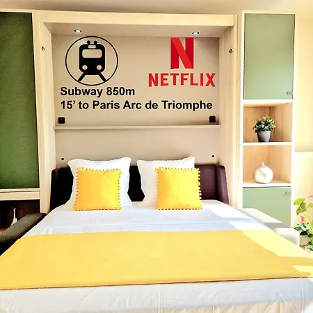 Stylish Near Paris - 850m To Subway Rer A - Netflix T1-4p 아파트